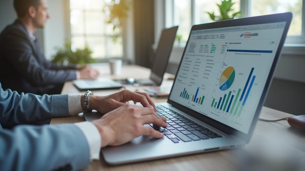 Professionele foto van digitale financiële tools en fintech applicaties op scherm